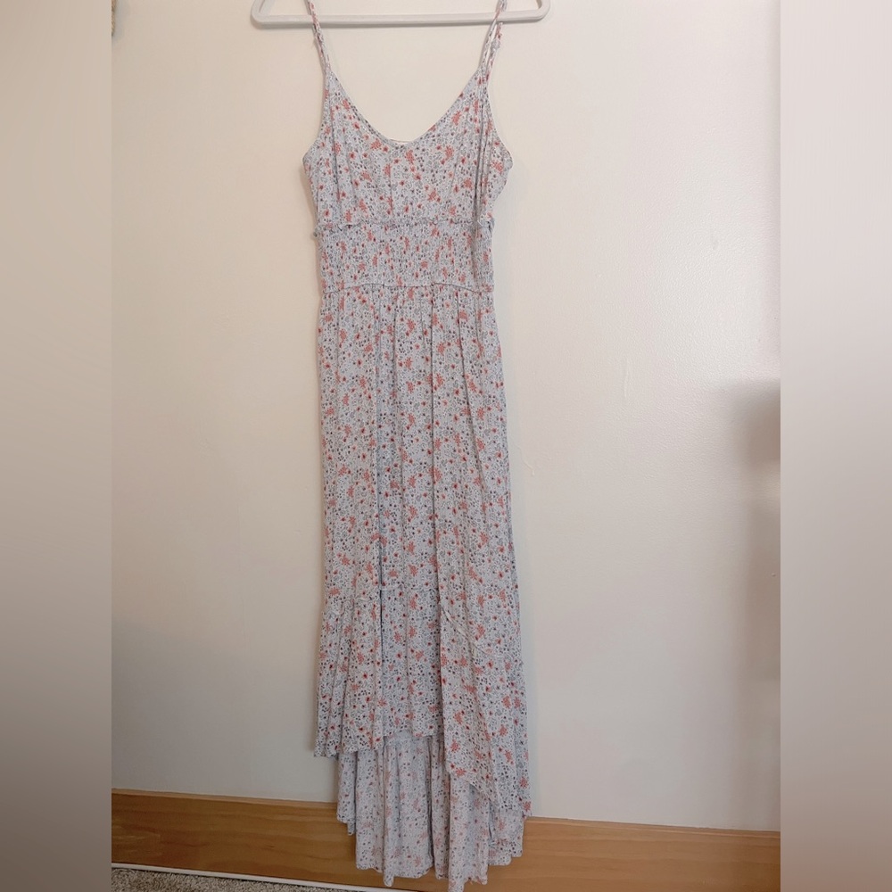 PROMESA floral high low midi dress. Size M